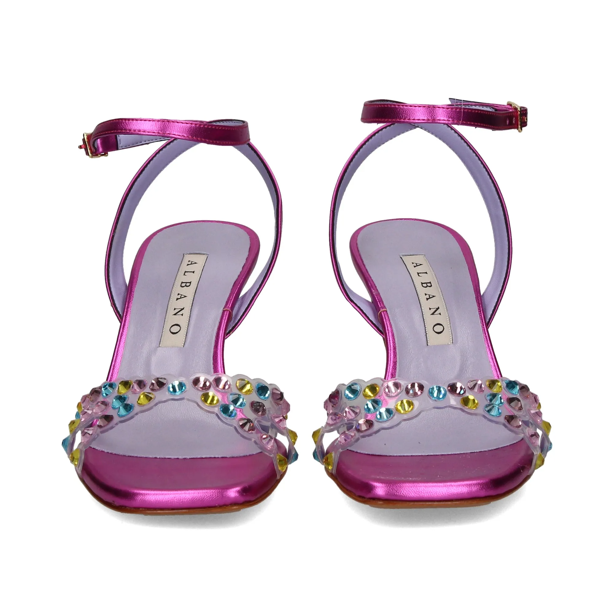 ALBANO Sandalias con tacón de Mujer 604 FUCSIA