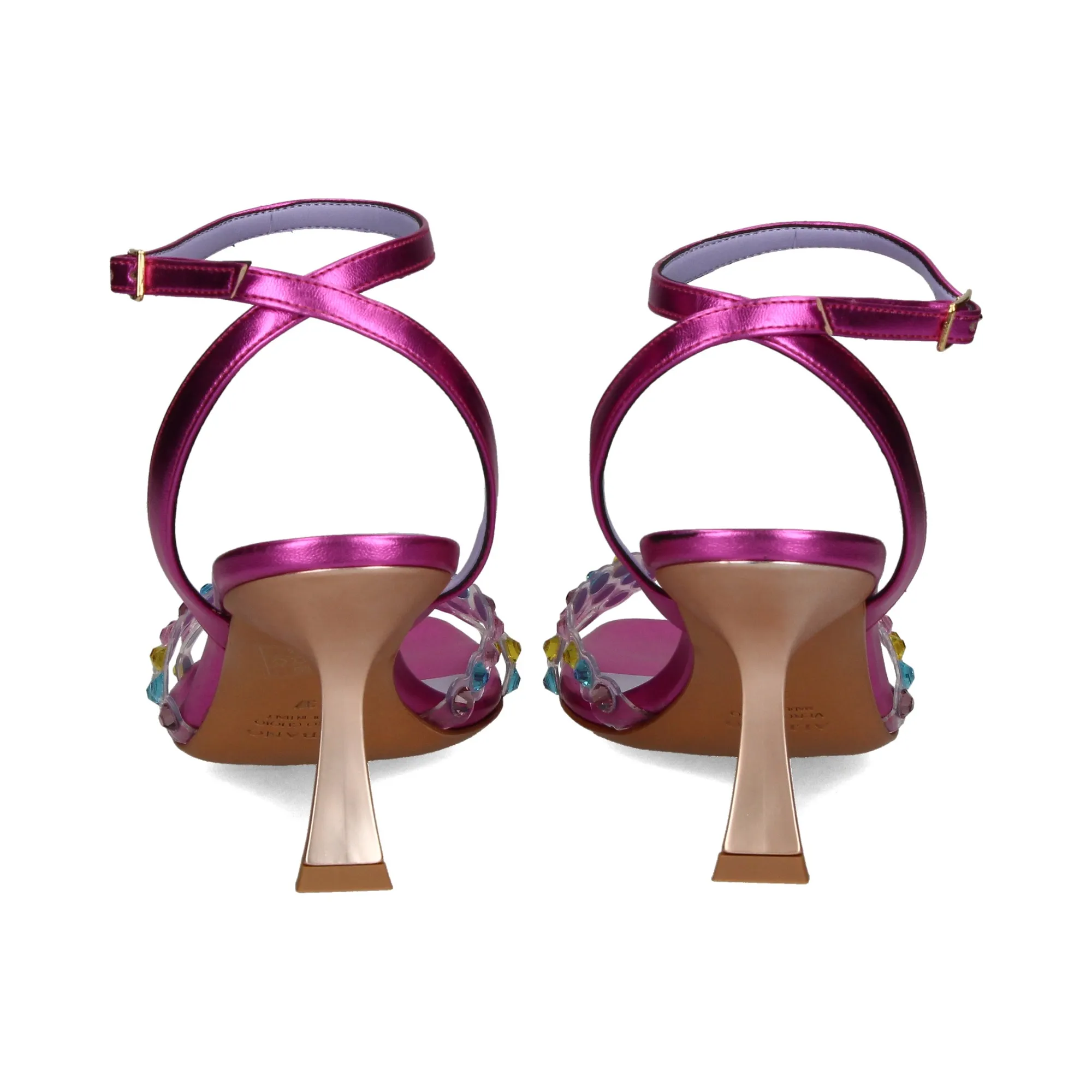 ALBANO Sandalias con tacón de Mujer 604 FUCSIA