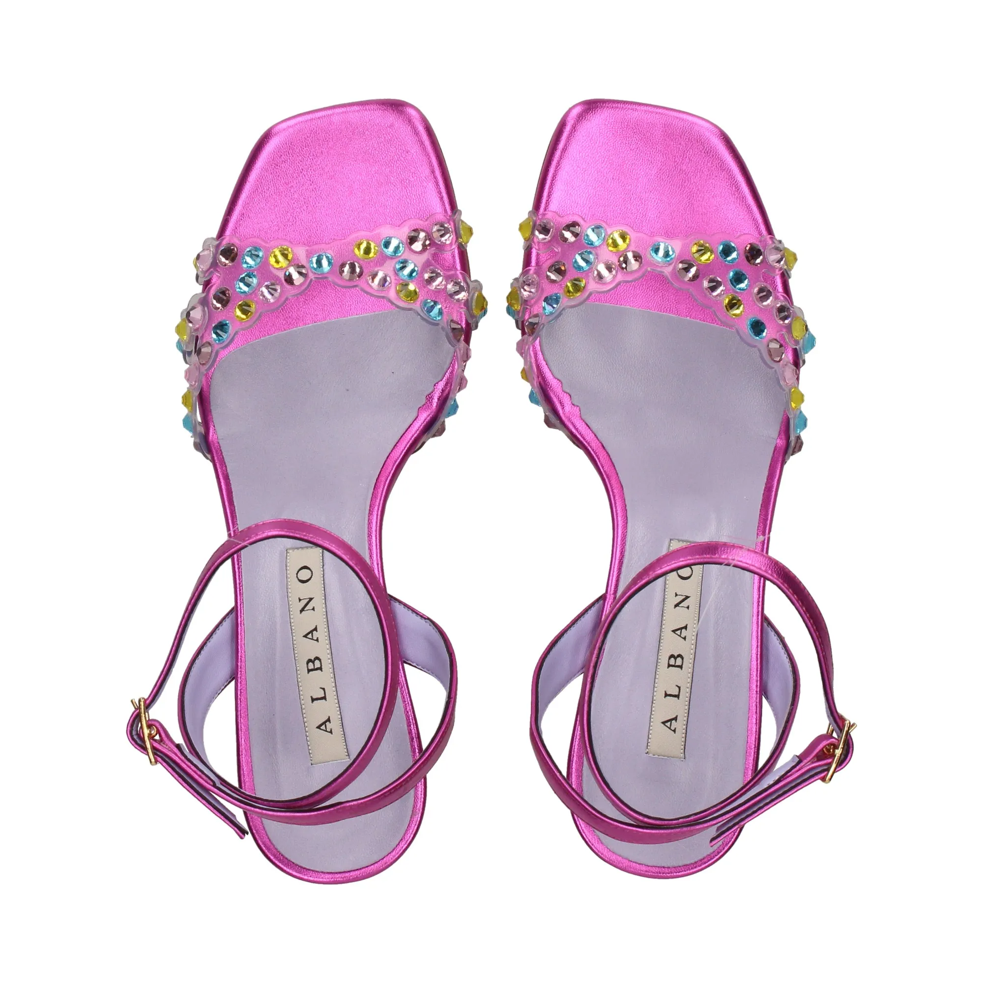 ALBANO Sandalias con tacón de Mujer 604 FUCSIA
