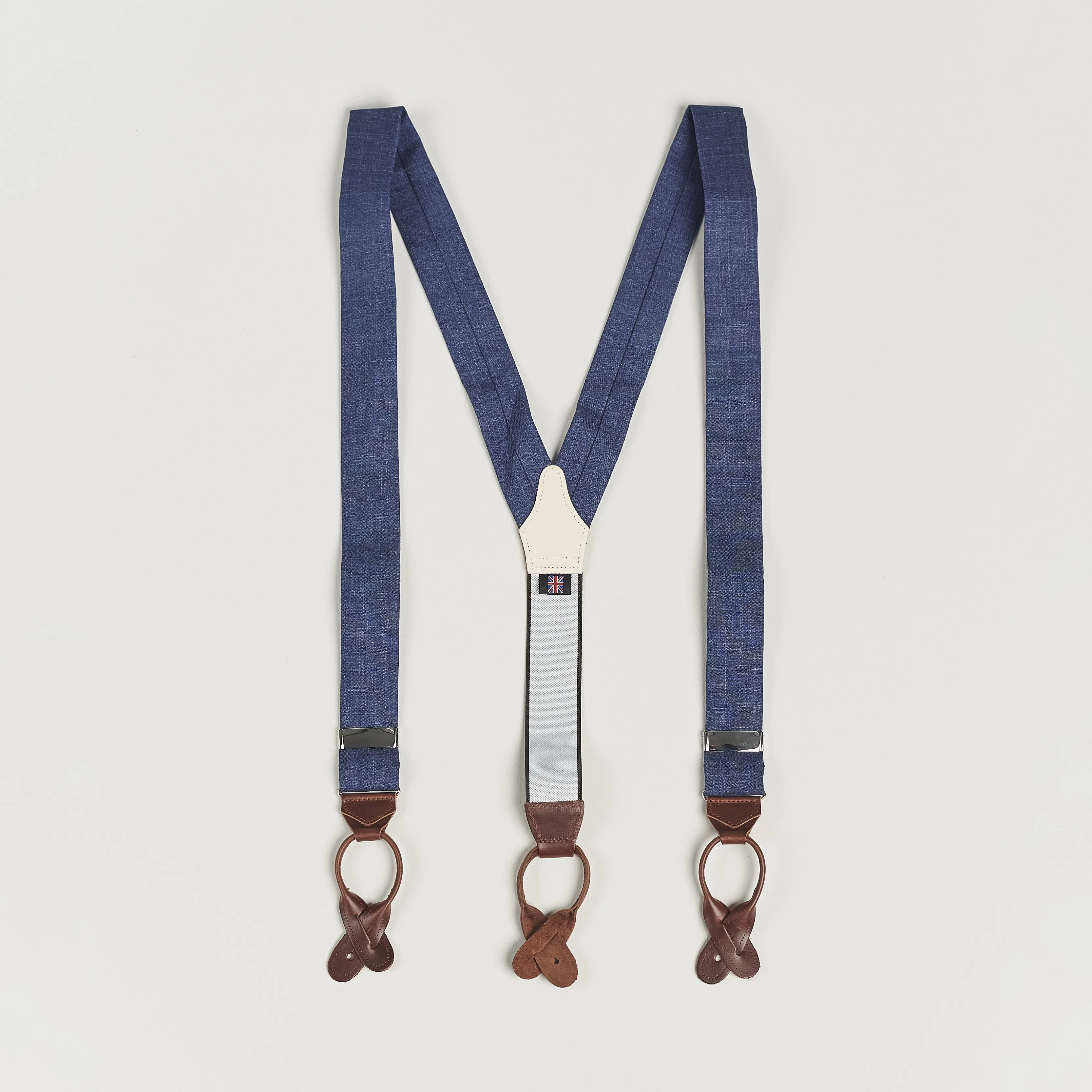 Albert Thurston Linen Braces Blue
