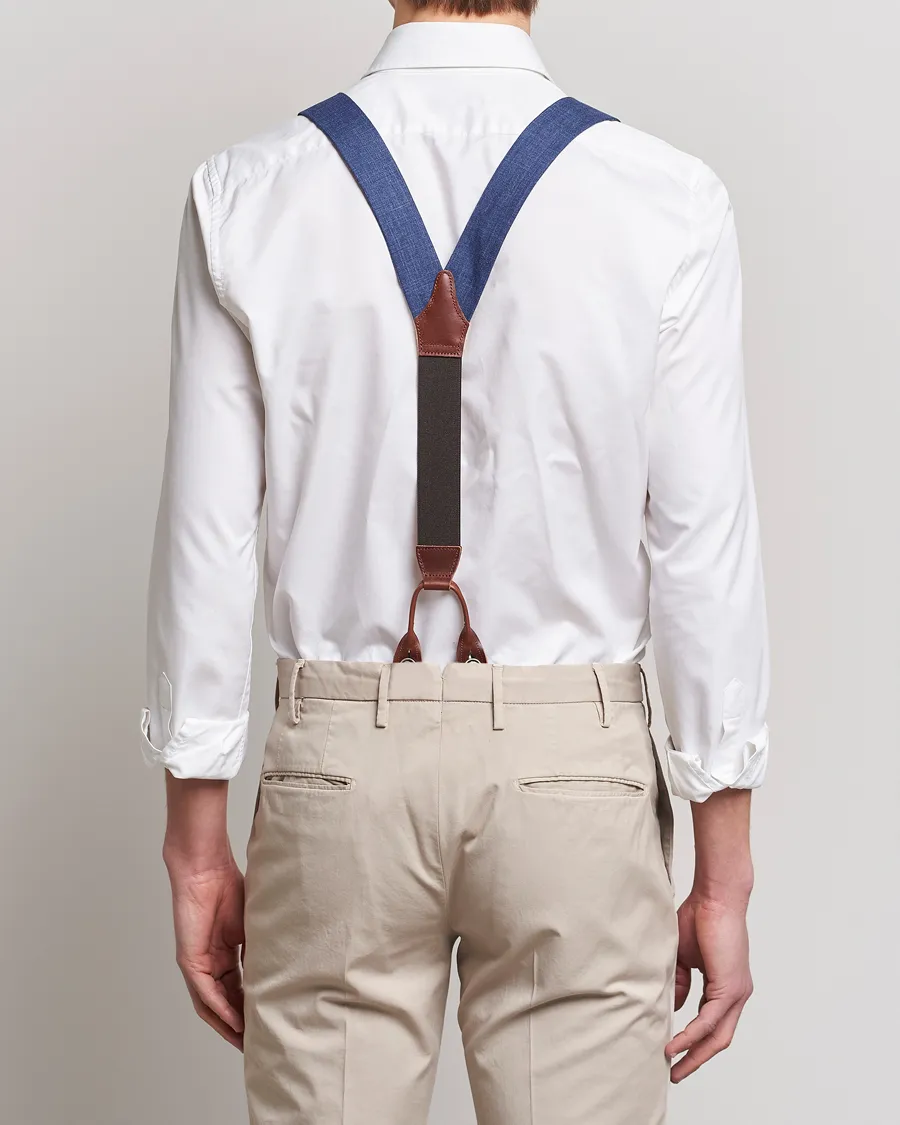 Albert Thurston Linen Braces Blue