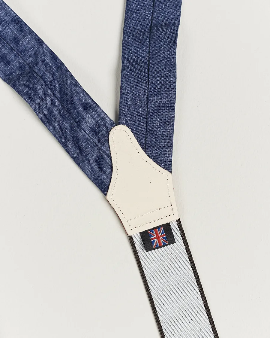 Albert Thurston Linen Braces Blue