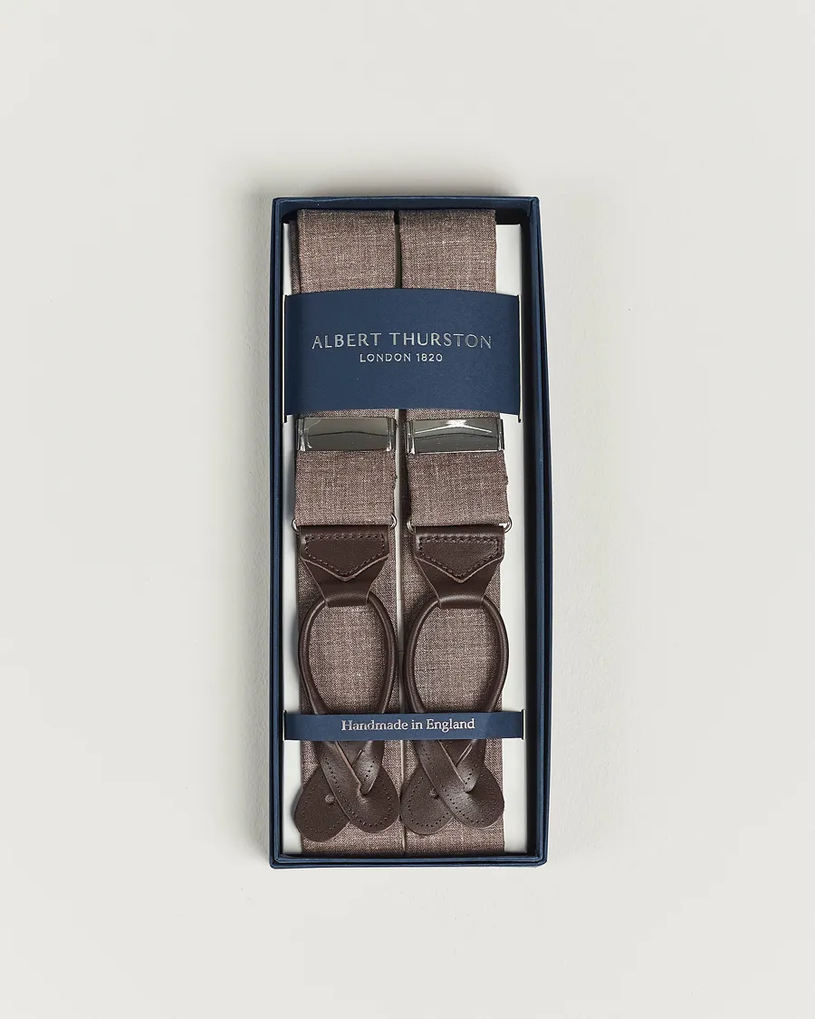 Albert Thurston Linen Braces Brown