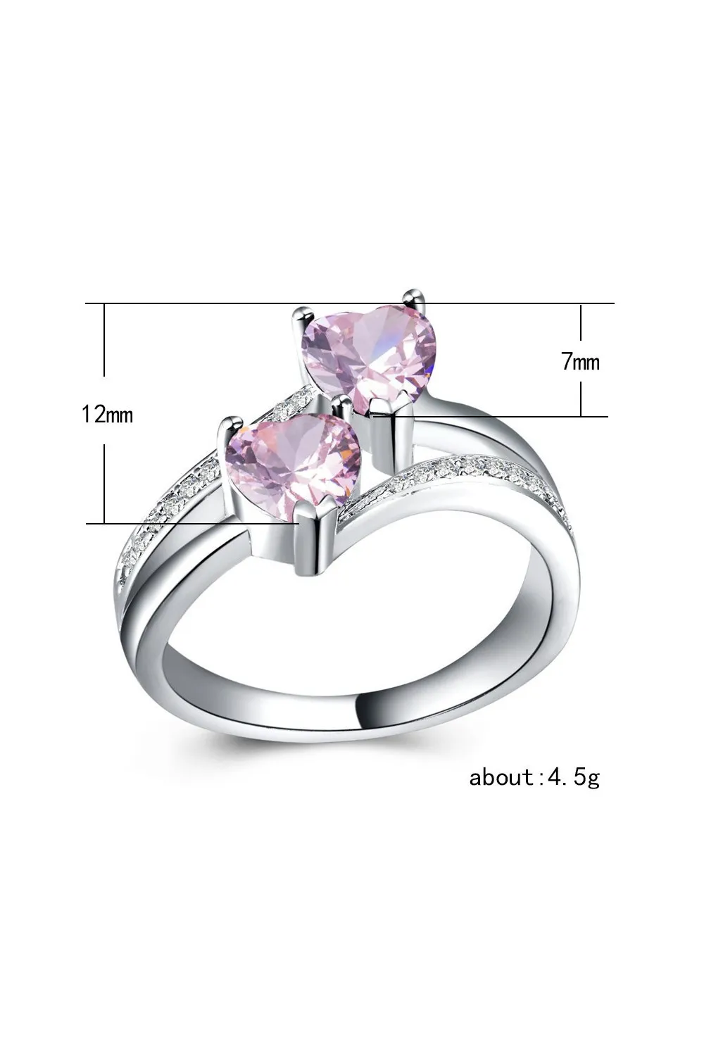 Anillo corazón doble aro verde