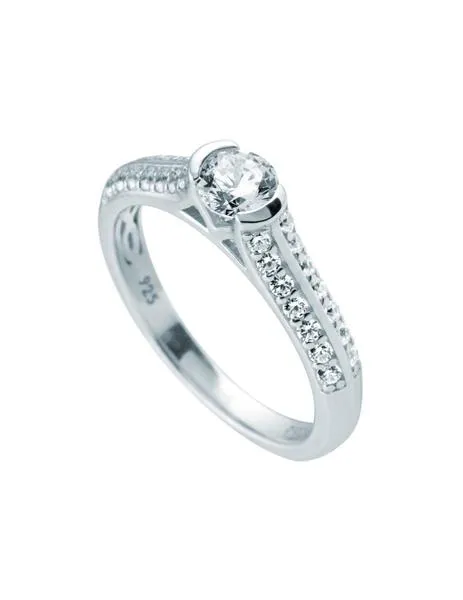 anillo diamonfire circonita doble cadena