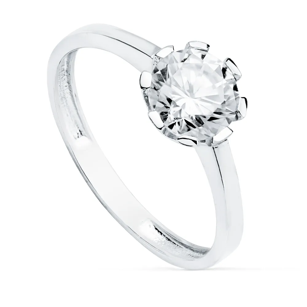 Anillo Oro Blanco 7 mm.