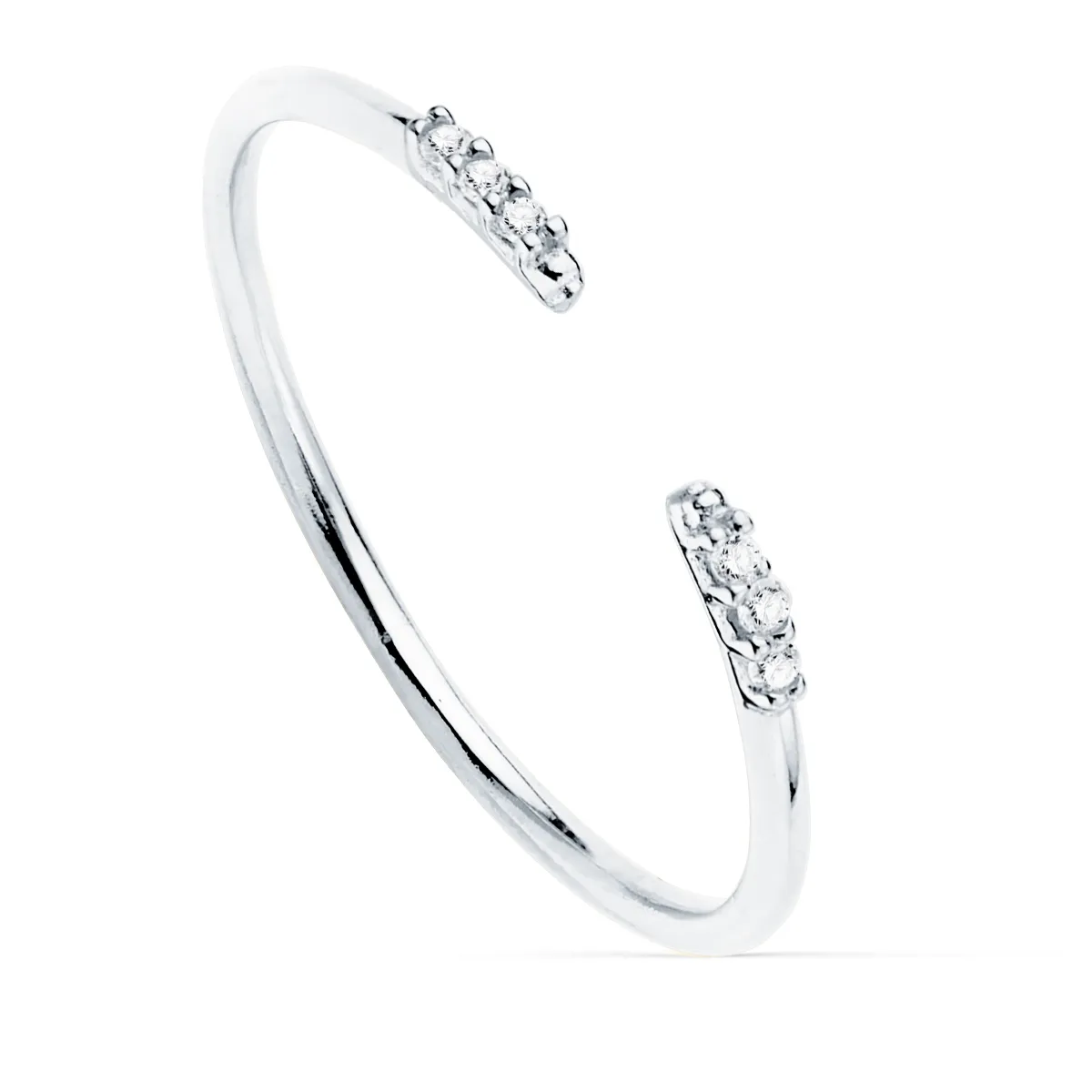Anillo Oro Blanco Diamantes