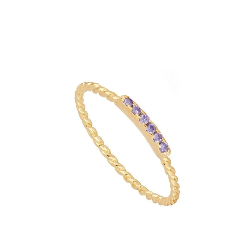 Anillo Rene Lavanda Oro