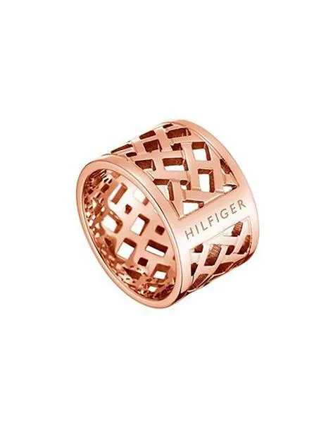 anillo tommy hilfiger enrejado 12