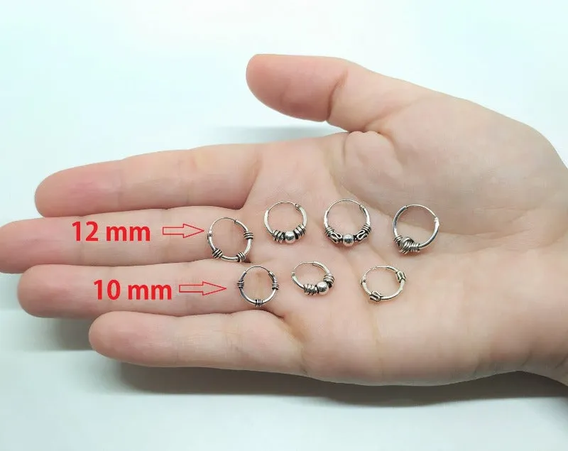 Aros nuditos bali plata