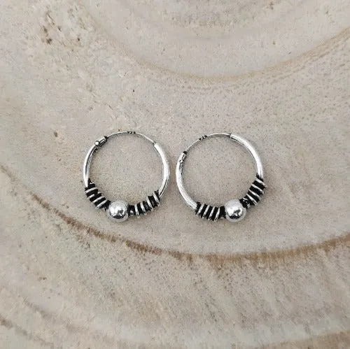 Aros plata bali pequeos