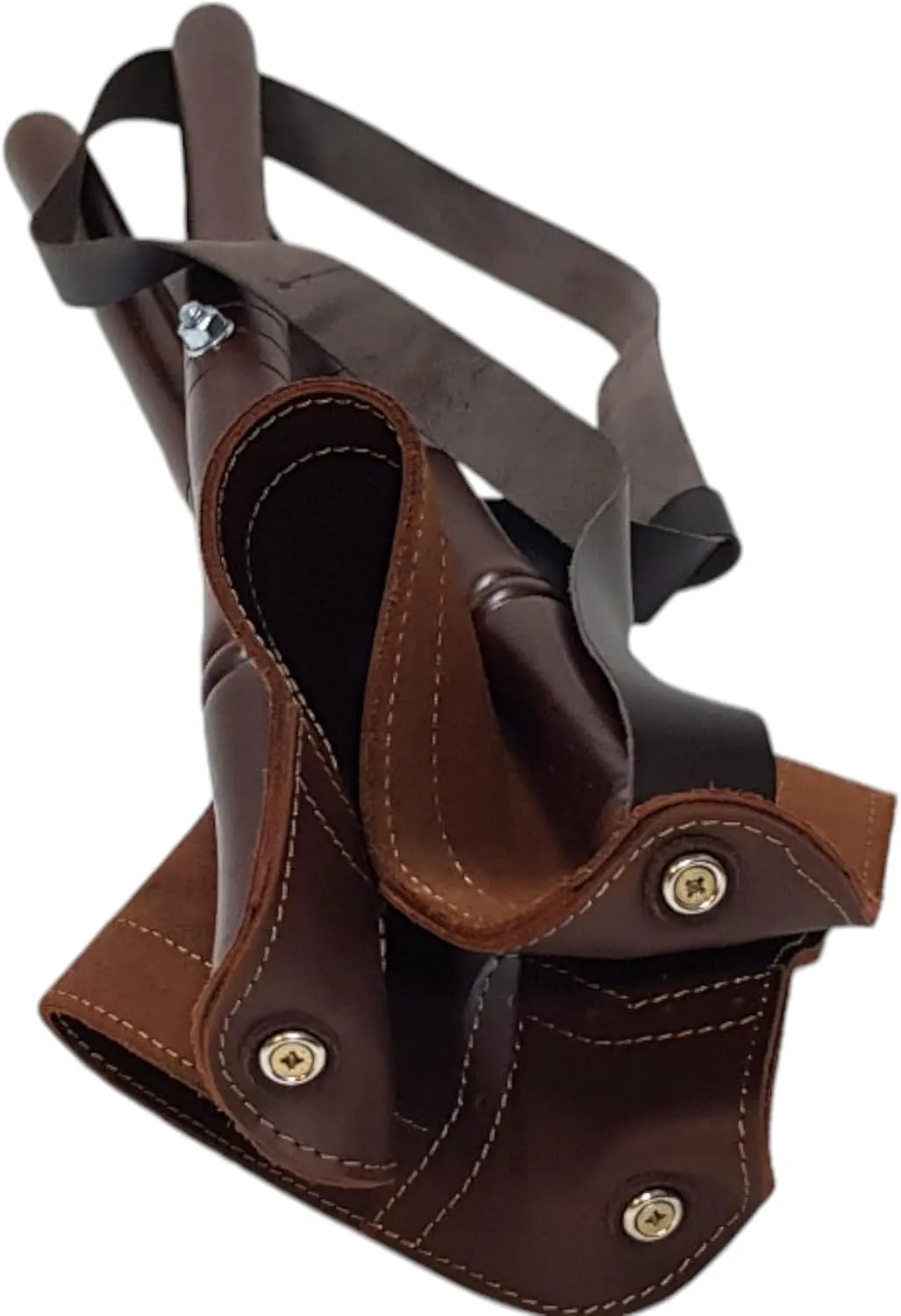 Articulos de Caza Silla para Cazar  Patas de Madera y culera de Cuero  con Correa para el Transporte (60CM)