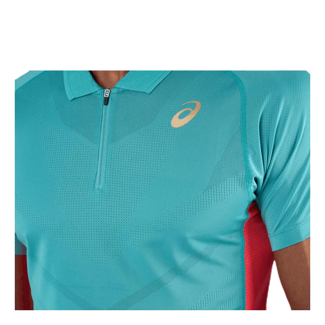 Asics Tennis Polo Shirt Blue