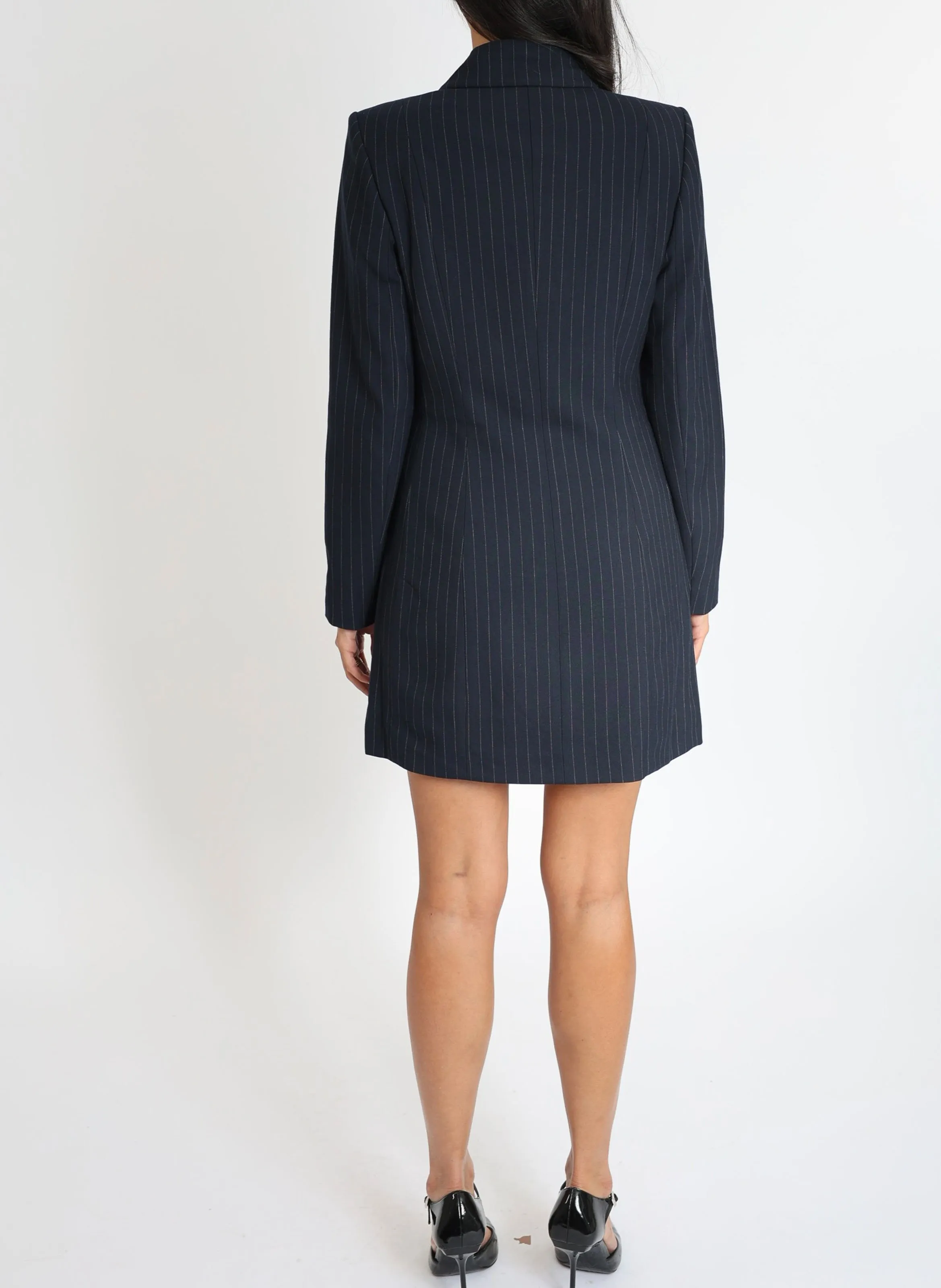 AUDREY  VESTIDO CORTO DE RAYAS EN AZUL