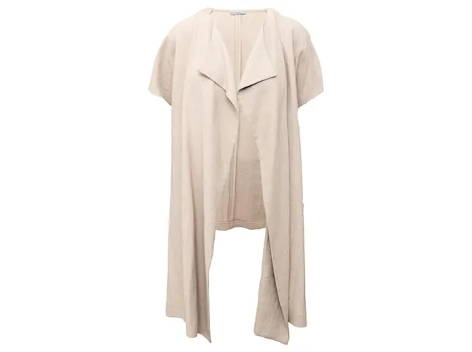 Autre Marque Chaqueta de media manga de lino Dušan Beige 