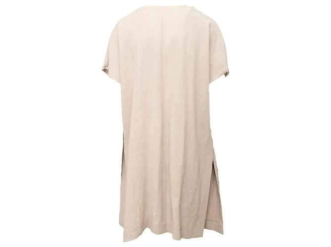 Autre Marque Chaqueta de media manga de lino Dušan Beige 