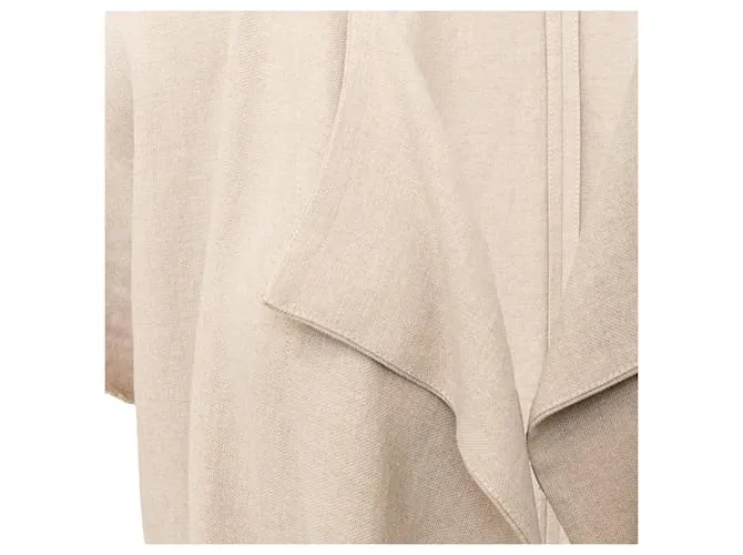 Autre Marque Chaqueta de media manga de lino Dušan Beige 
