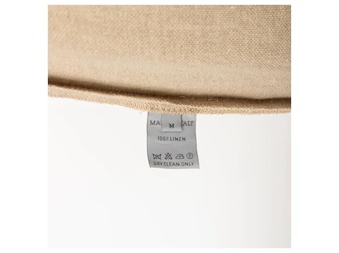 Autre Marque Chaqueta de media manga de lino Dušan Beige 