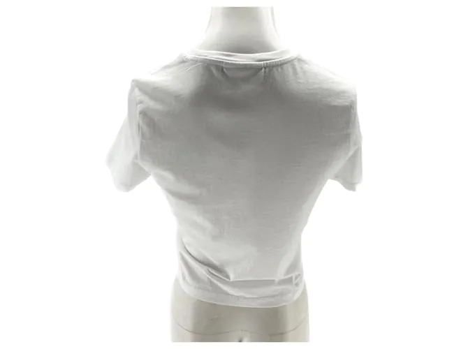 Autre Marque MAISON KITSUNE Tops Camiseta.Algodón Internacional XS Blanco 