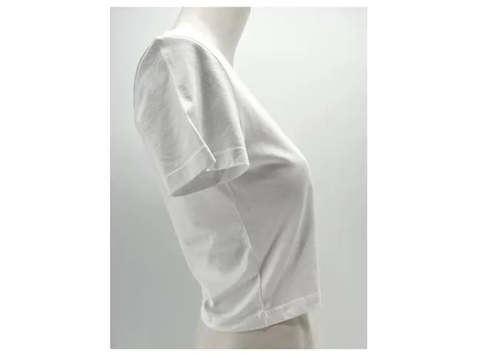 Autre Marque MAISON KITSUNE Tops Camiseta.Algodón Internacional XS Blanco 