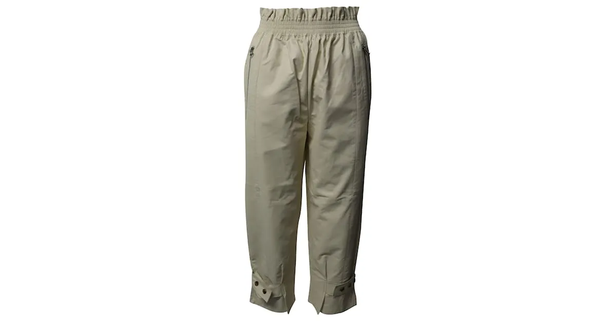 Autre Marque Pantalones Xenia Tapered en cuero sintético crema de The Frankie Shop Blanco Crudo 
