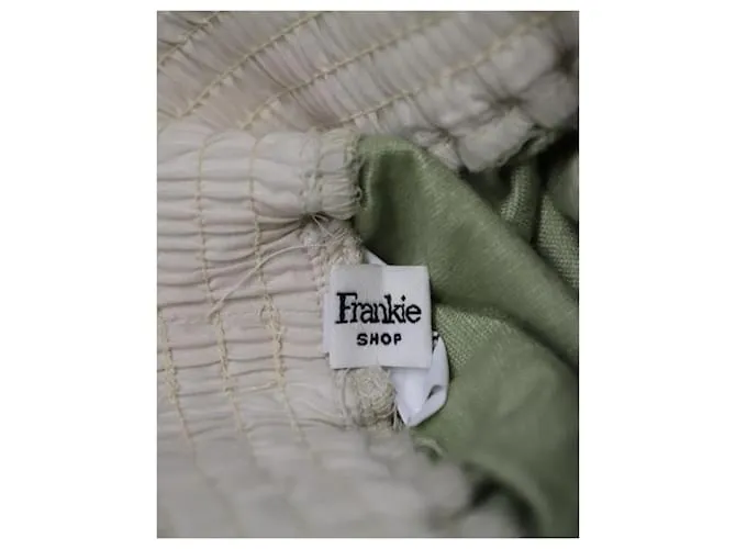 Autre Marque Pantalones Xenia Tapered en cuero sintético crema de The Frankie Shop Blanco Crudo 