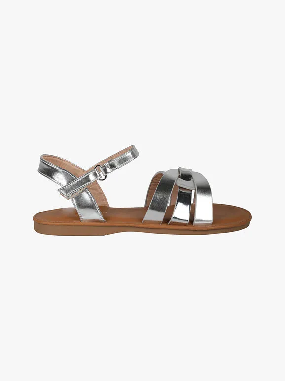 Bacio & Bacio Sandalias planas para niña con tira de velcro