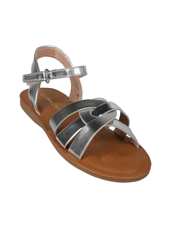 Bacio & Bacio Sandalias planas para niña con tira de velcro