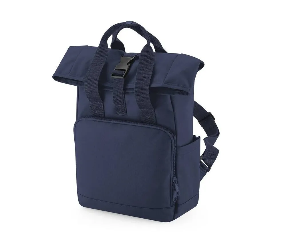 BAG BASE BG118S  RECYCLED MINI TWIN HANDLE ROLLTOP LAPTOP BACKPACK  NAVY DUSK