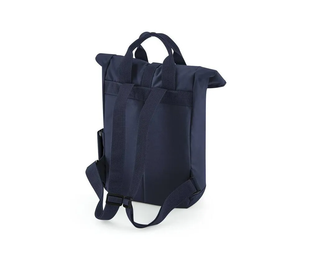 BAG BASE BG118S  RECYCLED MINI TWIN HANDLE ROLLTOP LAPTOP BACKPACK  NAVY DUSK
