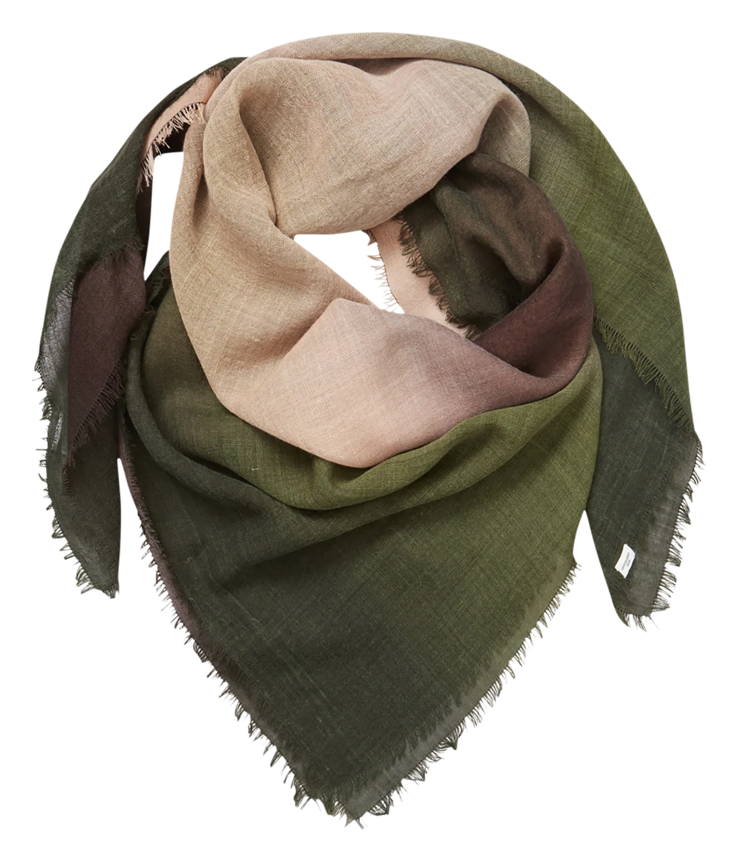 BECKSONDERGAARD FADE  BUFANDA DE LANA LAVADA EN VERDE