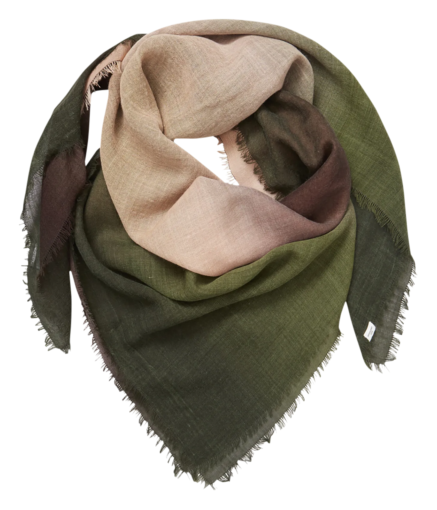 BECKSONDERGAARD FADE  BUFANDA DE LANA LAVADA EN VERDE