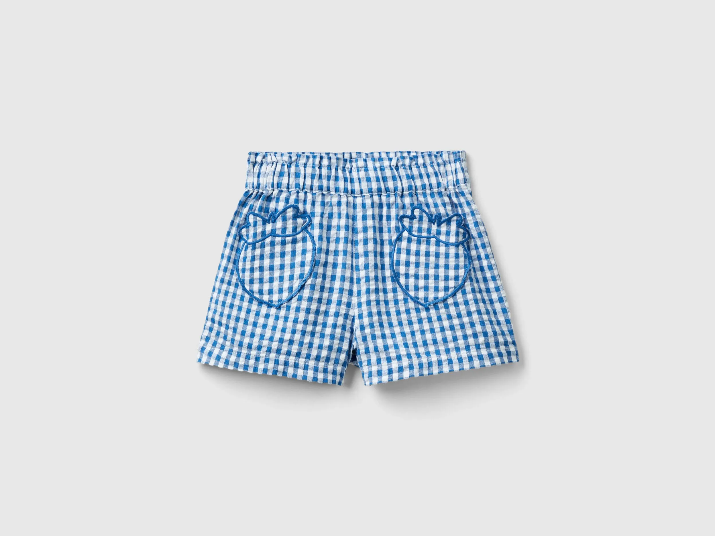Bermudas de vichy con bolsillos de fruta