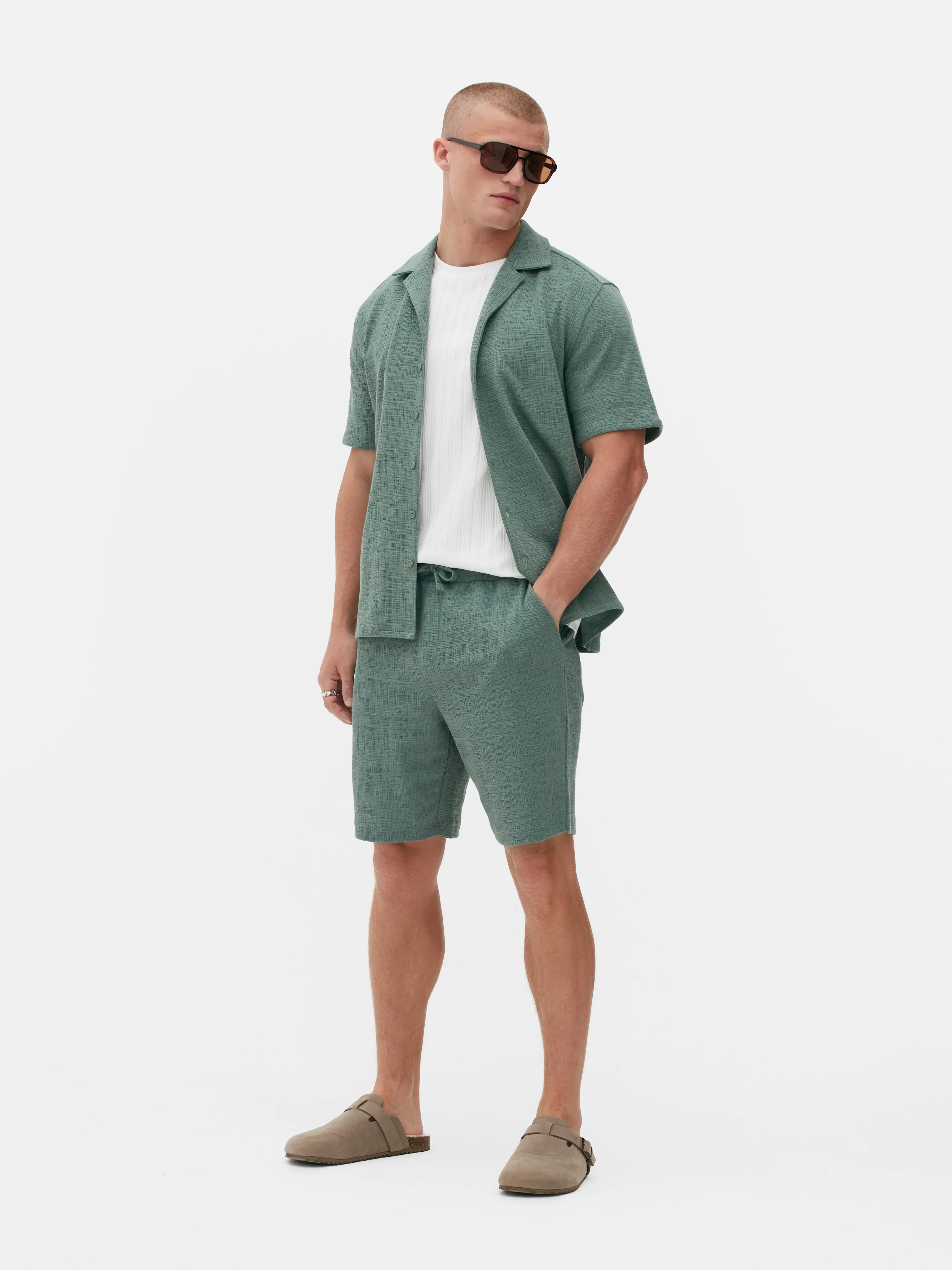 Bermudas texturizadas para combinar