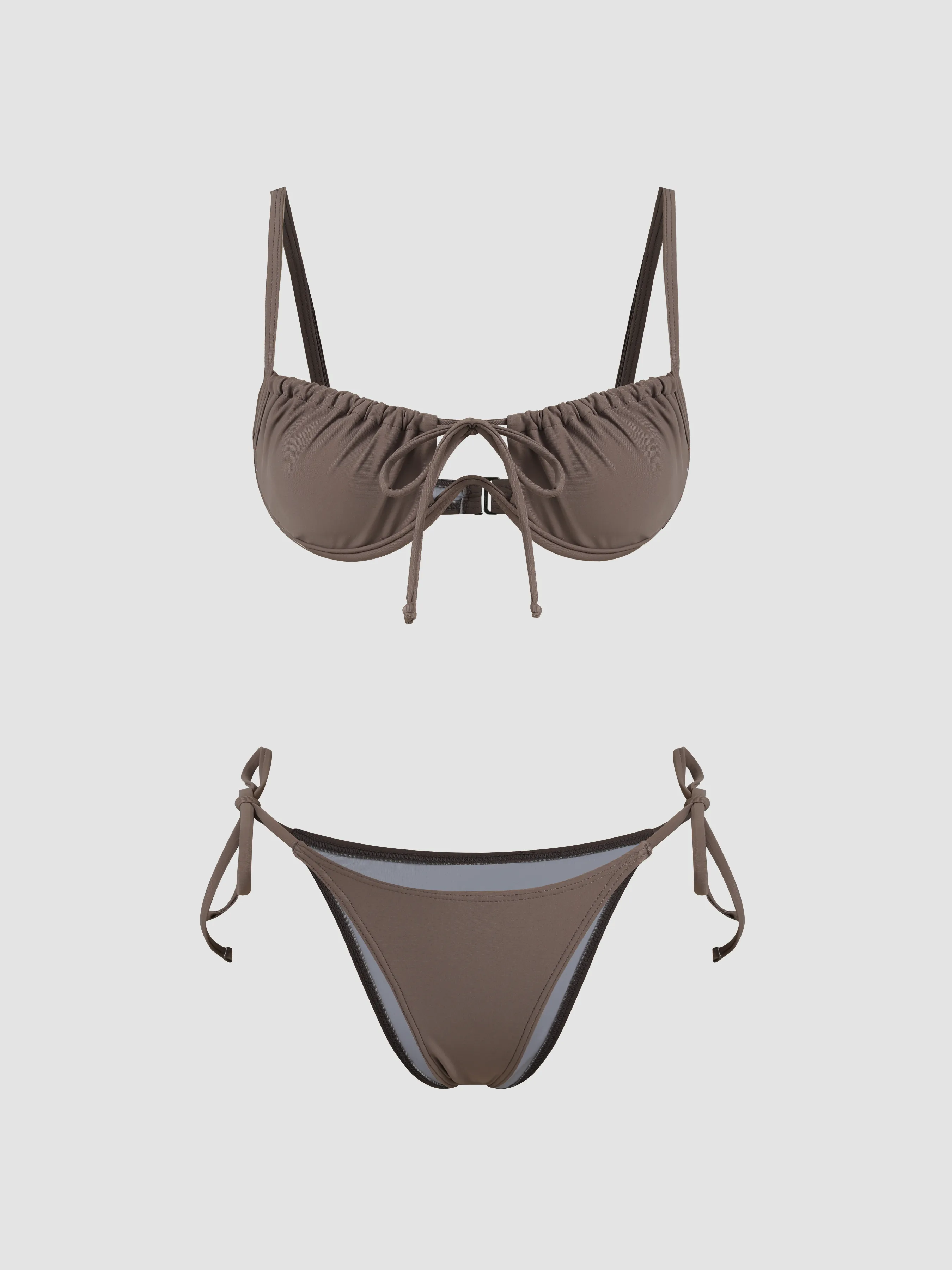 Bikini con Aros y Lazo Lateral para Vacaciones en la Riviera Francesa