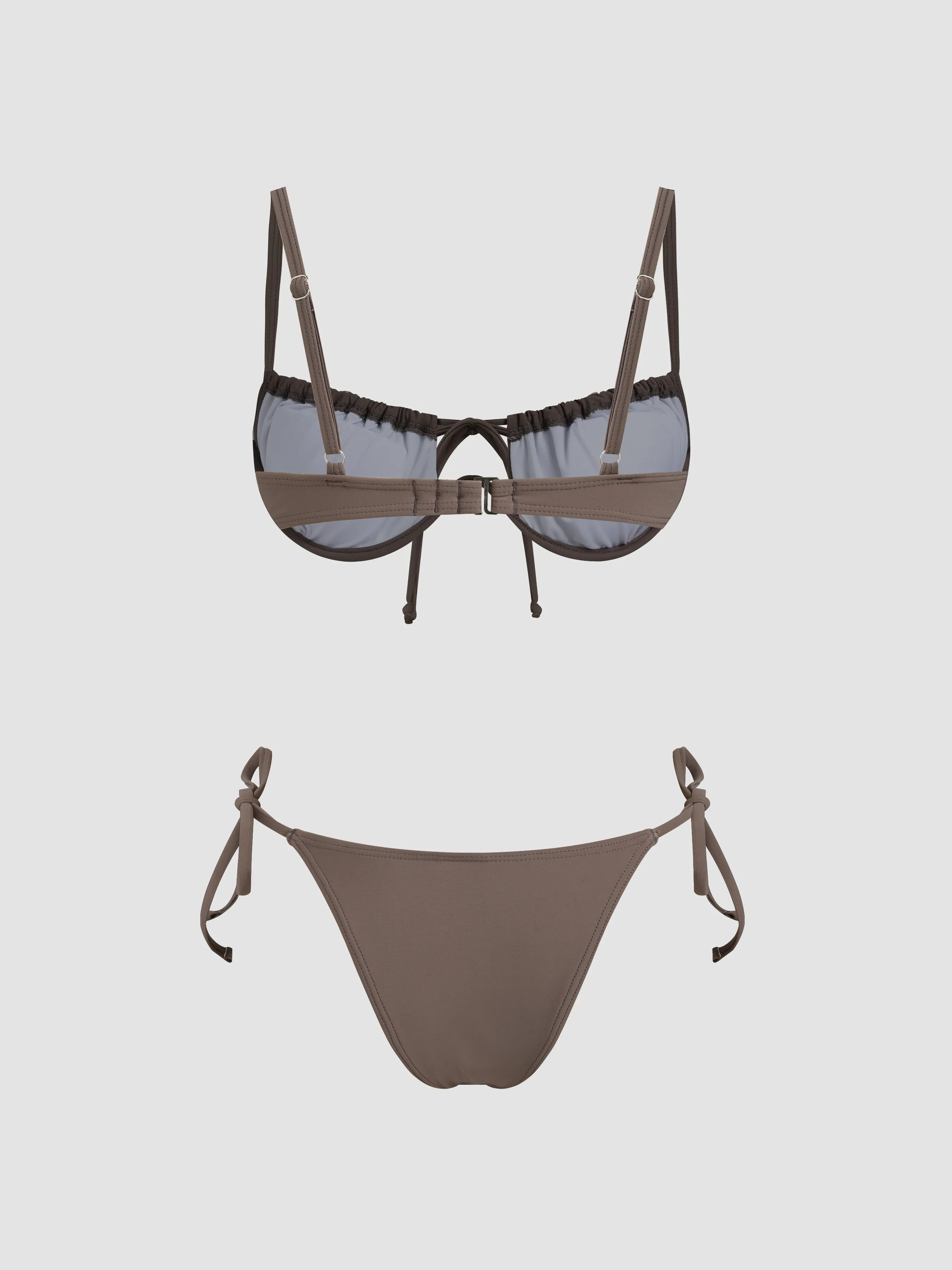 Bikini con Aros y Lazo Lateral para Vacaciones en la Riviera Francesa