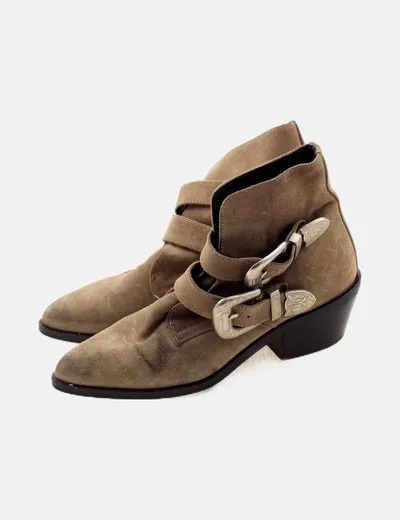Bimba&Lola Botín tacón beige