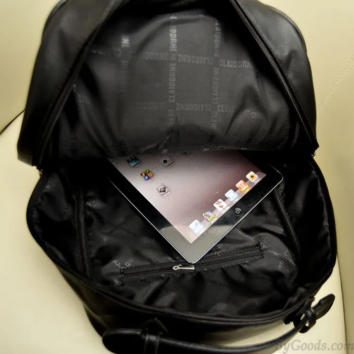 Black White Irregular Contrast Color Backpack