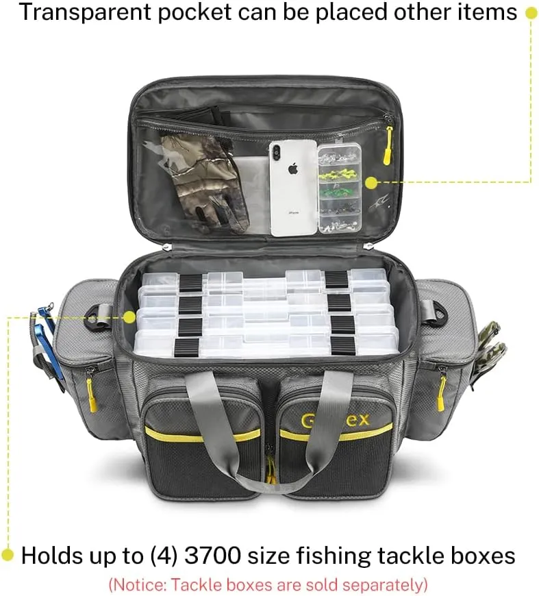 Bolsa de Pesca Impermeable de poliéster con Correa de Hombro Acolchada y Base Antideslizante  Adecuada para 3600 3700 Tackle Box