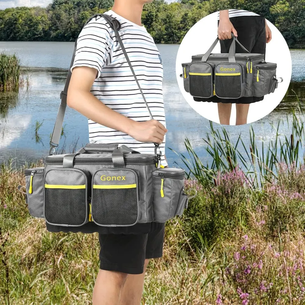 Bolsa de Pesca Impermeable de poliéster con Correa de Hombro Acolchada y Base Antideslizante  Adecuada para 3600 3700 Tackle Box