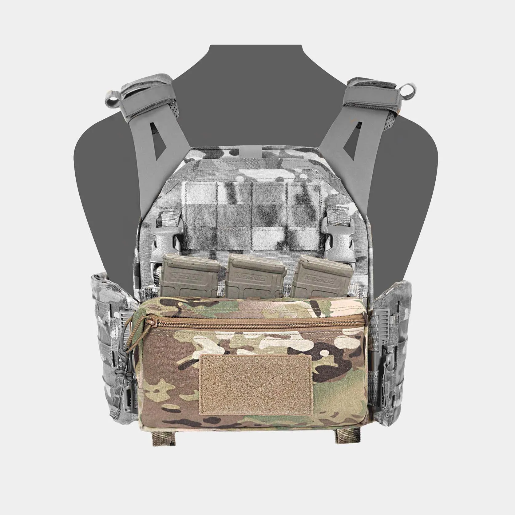 BOLSILLO MOLLE CON PORTACARGADOR TRIPLE  WARRIOR ASSAULT