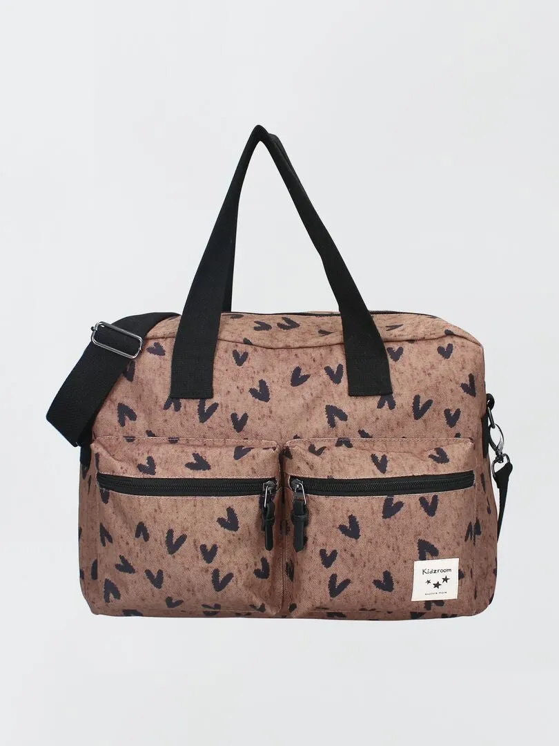 BOLSO CAMBIADOR ESTAMPADO  MARRON