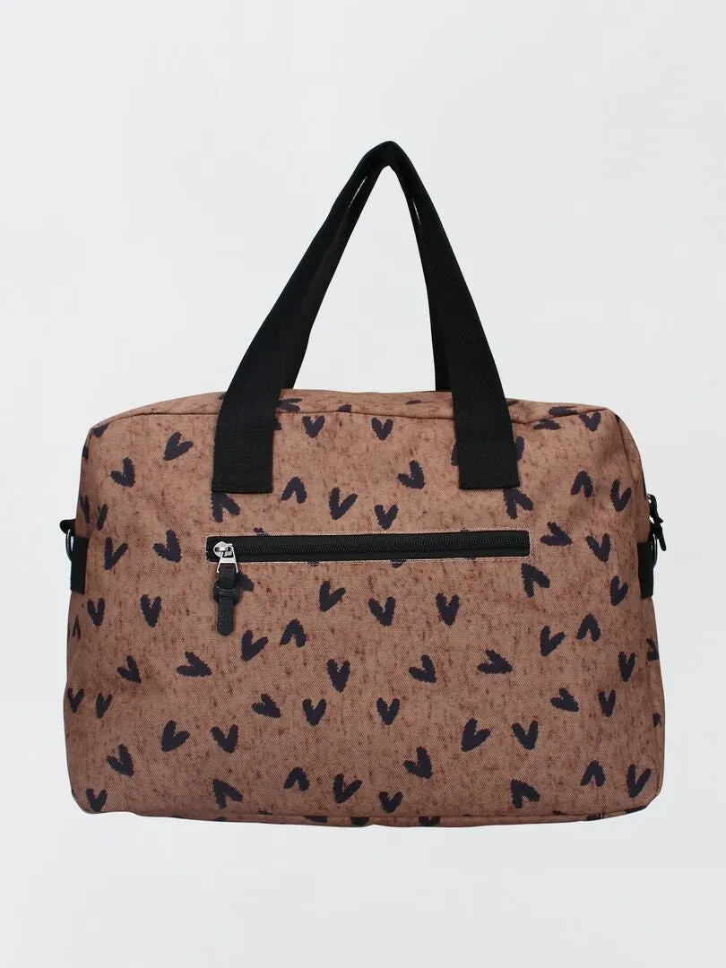 BOLSO CAMBIADOR ESTAMPADO  MARRON
