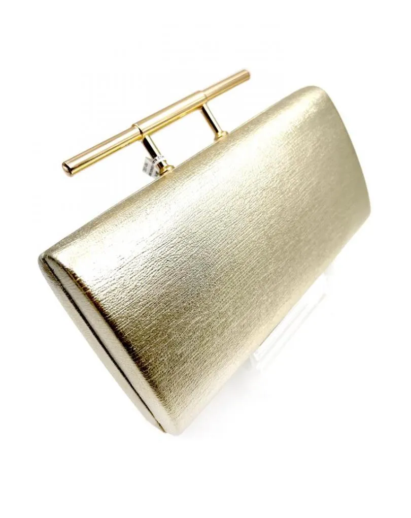 BOLSOS DE FIESTA DORADOS CON ASA RIGIDA DISEÑO ACTUAL DE MODA