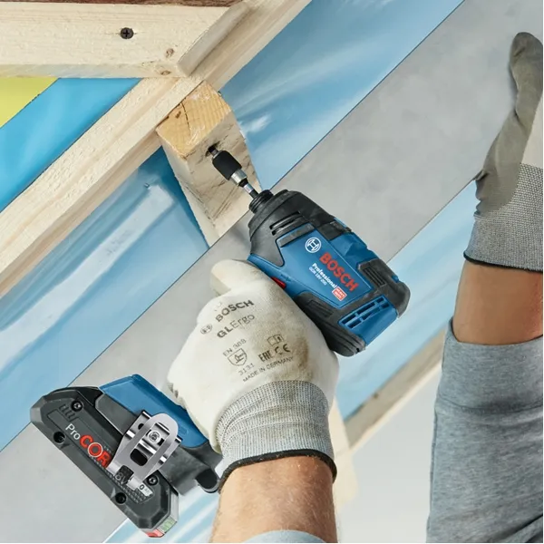 BOSCH  GDR 18V200  ATORNILLADORA CON IMPACTO CON 2 BATERíAS, LIION, 18 V, 4 AH, 200 NM, M6M16, CAJA ESPECIAL