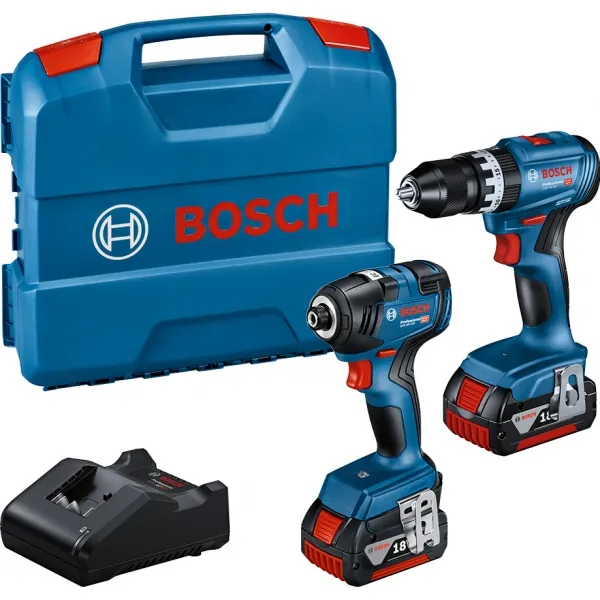 BOSCH  GDR 18V200  ATORNILLADORA CON IMPACTO CON 2 BATERíAS, LIION, 18 V, 4 AH, 200 NM, M6M16, CAJA ESPECIAL