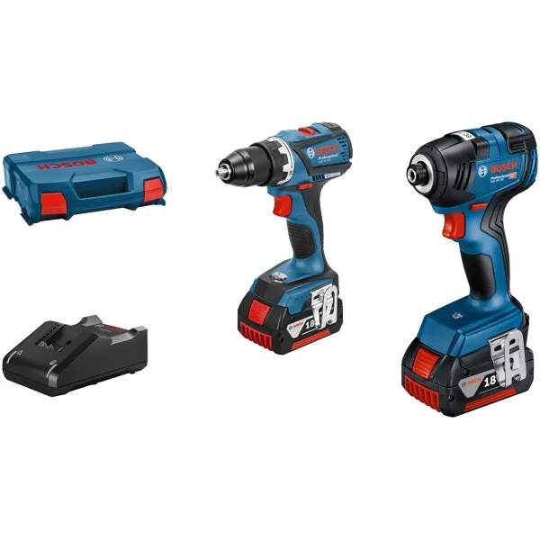 BOSCH  GDR 18V200  ATORNILLADORA CON IMPACTO CON 2 BATERíAS, LIION, 18 V, 4 AH, 200 NM, M6M16, CAJA ESPECIAL