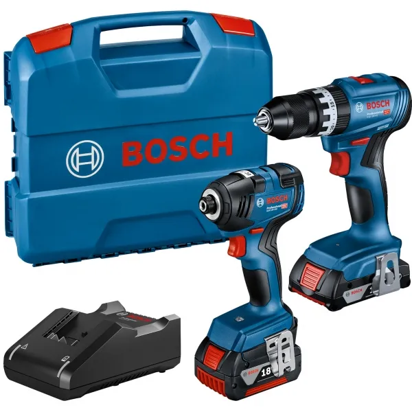 BOSCH  GDR 18V200  ATORNILLADORA CON IMPACTO CON 2 BATERíAS, LIION, 18 V, 4 AH, 200 NM, M6M16, CAJA ESPECIAL
