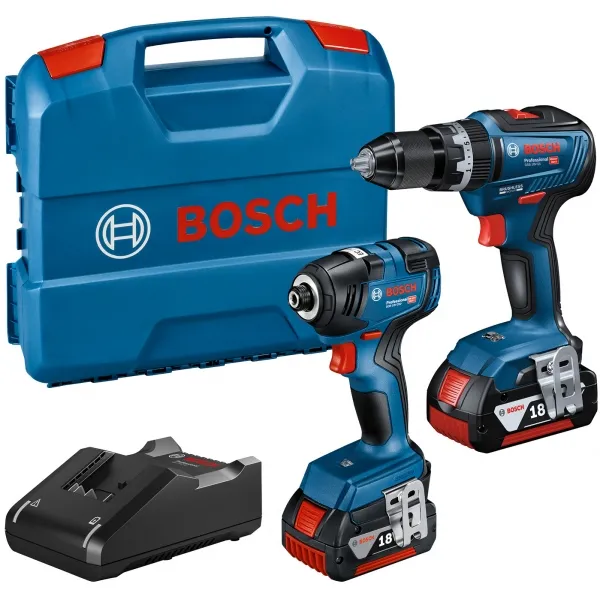 BOSCH  GDR 18V200  ATORNILLADORA CON IMPACTO CON 2 BATERíAS, LIION, 18 V, 4 AH, 200 NM, M6M16, CAJA ESPECIAL