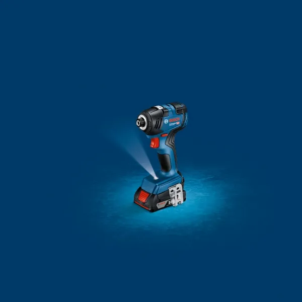 BOSCH  GDR 18V200  ATORNILLADORA CON IMPACTO CON 2 BATERíAS, LIION, 18 V, 4 AH, 200 NM, M6M16, CAJA ESPECIAL
